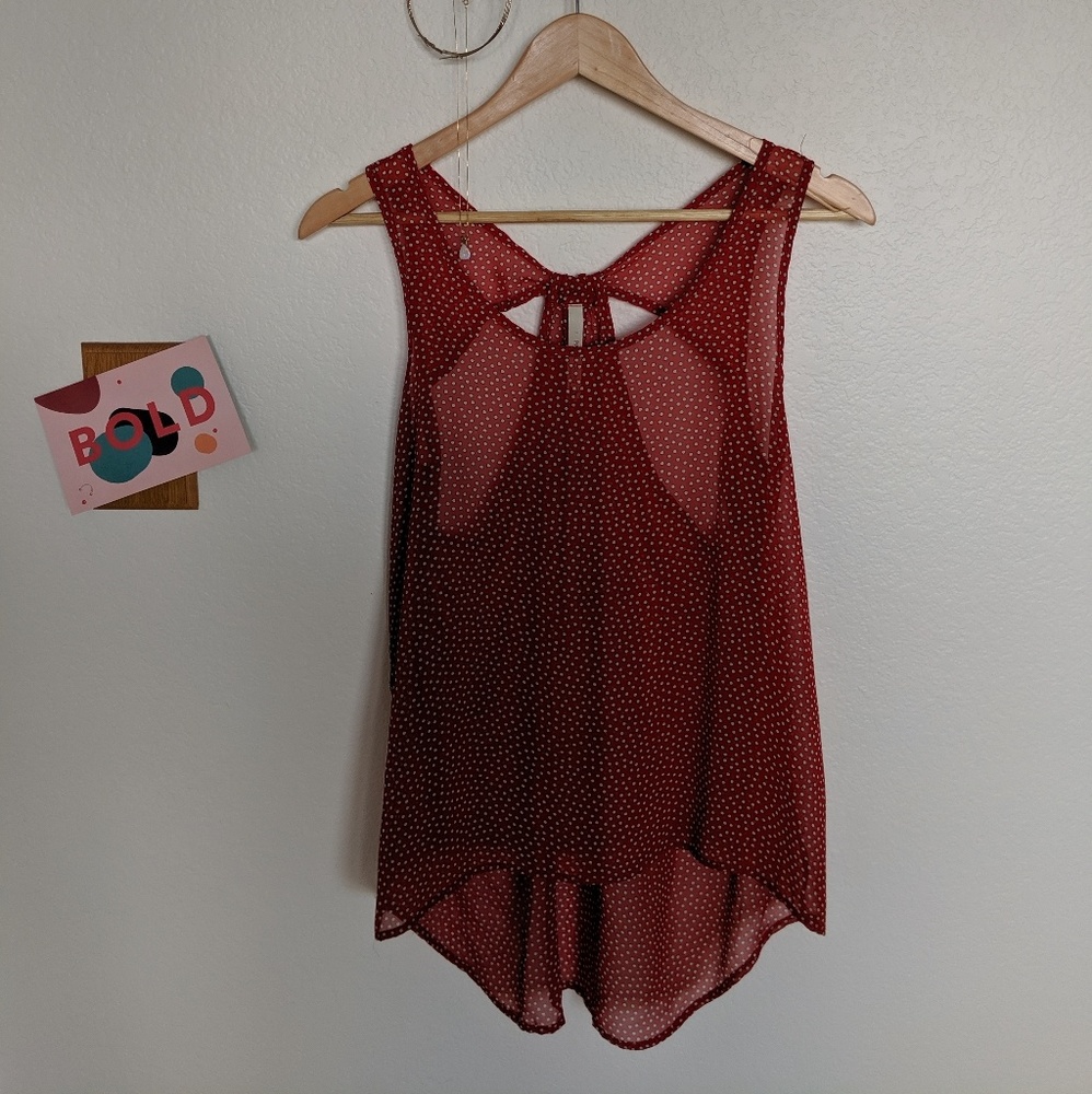 Paper Crane red and white blouse